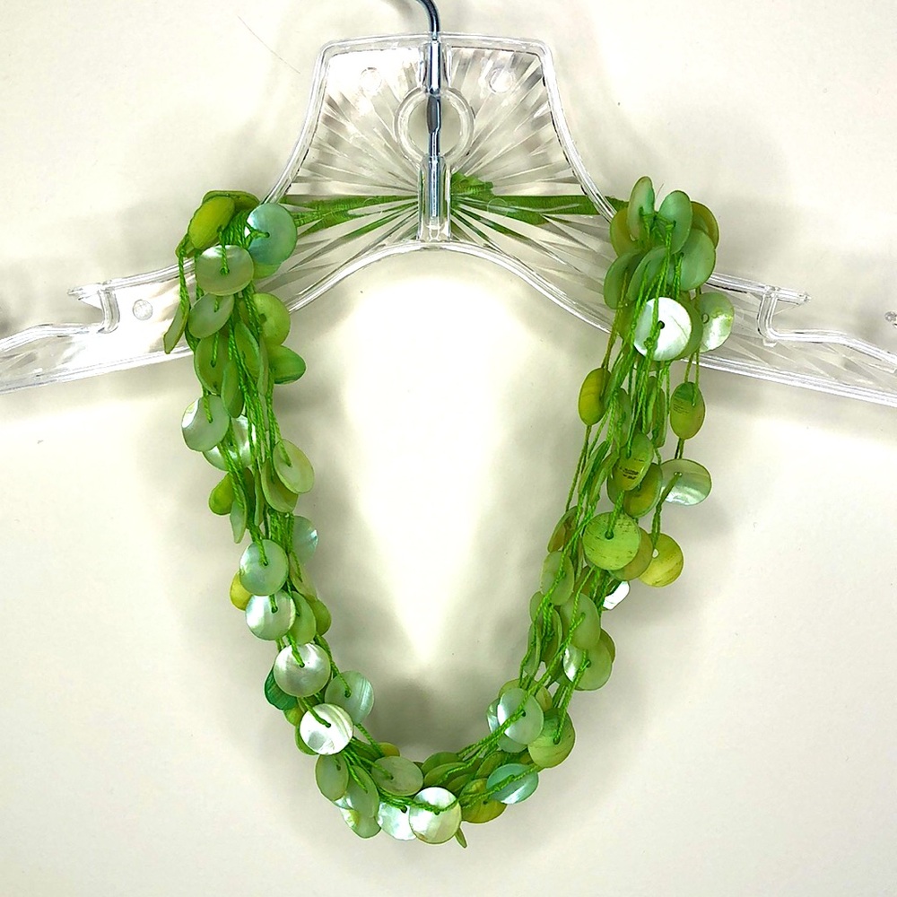 Lime Green Shell Necklace